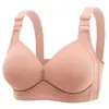 Cross-border Novo tamanho grande Sem anel de aço Confortável Respirável Roupa íntima feminina Não magnética Lacuna de copo fino Sutiã de menina gordinha