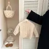 Suéter Infantil Retrô de Tricô Grosso Torcido para Outono e Inverno, Roupa de Tricô Macia e Quente para Bebês e Crianças Pequenas