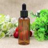 Botella cuentagotas de PET de 50 ml para aceite esencial tapa de color brillante botella de plástico botella para mezclas botella para rellenar botella de aceite esencial botella para cosméticos para rellenar