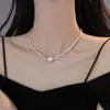 Collares en Capas de Cuentas Plateadas con Perlas para Mujer, Diseño Único, Cadena de Clavícula de Alta Gama, Nuevo Modelo Popular 2026 Choker