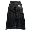 JeansJnco Y2K Personalizado para E-commerce Transfronteiriço, Modelo Largo com Bordado Vintage, Estilo Streetwear Hip-Hop, Calça Masculina de Perna Larga Harajuku