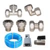 Kit de tubería de aire comprimido con unión neumática americana, tubería de 3/4 de pulgada, accesorios de tubería de plástico y aluminio con rosca americana de 1/2 NPT