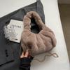 Bolso de Felpa para Mujer de Gran Capacidad 2024 Nuevo Otoño e Invierno Combinable Bolso Bandolera de Cadena Bolso de Mano Plisado
