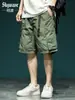 Pantalones cortos de trabajo estilo Hong Kong para hombre, primavera y verano, corte recto, hip-hop moderno, holgados, cómodos, casuales, deportivos, de longitud media
