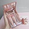 Nuevo Modelo Caja de Espejo para Techo Solar Set de 5 Brochas de Maquillaje Portátil Brocha para Sombras de Ojos de Cerdas Ultra Suaves Brocha para Rubor Mini Set de Brochas Venta al por Mayor