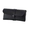 Estojo de Couro com Botão para Óculos Pronto para Fábrica Atacado Bolsa Multicor para Óculos Armazenamento de Óculos de Sol Grande Capacidade Bolsa com Espelho