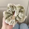 Encaje Francés Anillo para el Cabello de Intestino Grueso para Mujer Sentido de Alta Gama Tamaño Grande Flor para el Cabello Dulce Cuerda para el Cabello Combinable Cuerda para el Cabello