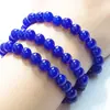 Atacado de fábrica pulseira de lápis-lazúli 8mm partículas de contas redondas cristal azul oceano pulseira de contas pulseira