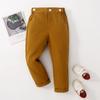 Pantalones para niño caqui Otoño 2024 Primavera y Otoño Nuevo Estudiante Uniforme Escolar Pantalones Bebé Algodón Pantalones Casuales