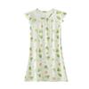 Camisón Infantil Yossi para Mujer Verano Fino Manga Corta Largo Pijama para Niñas Clase A Estilo Princesa Floral Ropa para el Hogar