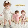 Mameluco de Bebé Estilo Verano Algodón Puro Clase A Ropa para Recién Nacidos Unisex Cuello Envolvente Traje de Gateo de Dibujos Animados