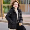 Jaqueta Puffer Curta de Penas Genuína de Alta Qualidade para Mães Baixinhas, Jaqueta Puffer Grossa e Quente de Penas de Pato Branco para Mulheres, Roupa de Inverno