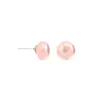 Aretes de Perla Rosa Dulces y Frescos de Aguja Plateada para Niñas, Aretes de Botón Sencillos y Delicados de Gama Alta de Nicho para Mujeres