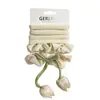 Gelin Lazo para el Cabello Simple de Tulipa Transfronterizo, Accesorio Minimalista y Elegante para el Cabello, Scrunchie de Alta Gama Estilo Coreano para Mujeres