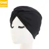 Chapéu Turbante de Algodão Estilo Boho Gorro Torcido Chapéu Indiano Touca Base para Quimioterapia TJM-163