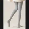Calcetines hasta la rodilla para mujer, otoño e invierno, de tubo alto, protectores de rodilla, antideslizantes, hasta el muslo, estilo JK negro para primavera y otoño