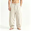 Comercio exterior nuevos pantalones anchos de algodón y lino estilo japonés, holgados, Hanfu de estilo antiguo, traje Tang, pantalones casuales estilo chino