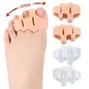 Separador de Dedos del Pie de Tres Agujeros, Soporte Corrector para Juanetes, Separador para Solapamiento del Hueso del Dedo Gordo del Pie, Almohadilla Separadora de Dedos Suave Anti-Rozaduras