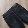 Nuevos jeans de alta gama para hombre 2023 otoño e invierno lavado blanco europeo cintura media-alta elásticos holgados rectos