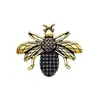 Nuevo broche de abeja insecto con pedrería transfronterizo europeo y americano, de lujo ligero con un toque de alta gama, pasador de solapa nicho anti-exposición