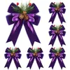 Fabricante Amazon Decoração de Árvore de Natal Topo de Árvore Laço Grande Bordas de Veludo DIY