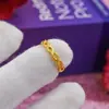 Anillo Trenzado de Cobre Chapado en Oro Vietnamita Ajustable Anillo Simple Elegante de Figura de Ocho Cruzado en Vivo Venta al por Mayor Transfronteriza