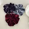 Goma para el pelo de terciopelo retro simple estilo coreano Elegante Versátil Cuerda para el pelo de coleta Moda Flor para el pelo de alta gama