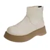 Botas Martin de Suela Gruesa para Mujer, Botas Delgadas de Moda Nuevas, Botines Cortos de Otoño e Invierno con Puños Elásticos