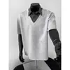 Camiseta Polo de Manga Curta com Gola de Camisa de Design Falso de Duas Peças Nicho para Homens 2026 Nova Camiseta Polo de Manga Meia-Manga de Verão