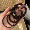 Corda de cabelo mulheres alta elasticidade durável corda de cabelo amarrar elástico de cabelo Temperamento simples não machuca cabelo alto rabo de cavalo cocar anel de cabelo