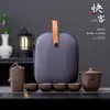 Juego de té de kung fu de viaje de arena púrpura, portátil, juego de tazas exprés, latas de té, taza de té, regalo para el hogar y al aire libre, entrega