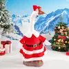 Amazon Ganso 23 pulgadas Papá Noel Ganso de Porche Vestido Navideño Ganso Estatua Disfraz Venta Caliente Transfronteriza Ropa para Mascotas