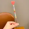 Llavero de Cuerda Trenzada Nudada con Cuentas Hecho a Mano Color Caramelo Coreano Lanyard Colgante de Bolso de Moda Creativo Lote