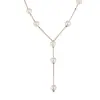 Versátil Collar de Gipsófila de Perlas de Apilamiento Multicapa para Mujer Cadena de Clavícula de Perlas de Tacto de Alta Gama Cadena de Suéter con Decoración de Apilamiento