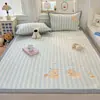 Conjunto de Três Peças de Tapete Refrescante de Seda Gelada Macia, Fresco e Simples, Dobrável e Lavável à Máquina para o Verão, Adequado para Dormitório de Estudante, Tapete Individual de Rattan, Fofo