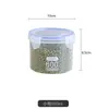 Pote hermético transparente grande para geladeira caixa de armazenamento de grãos para cozinha recipiente de plástico para leite em pó pote de alimentos pote de grãos