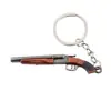 Mini Acessórios PUBG P90 S686 DP-28 Chaveiro de Liga Metálica Modelo de Arma Brinquedo Pequeno Ornamento