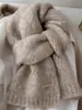 Bufanda de Punto de Color Sólido para Mujer, Mezcla de Lana de Alpaca del Fabricante, Nuevo Estilo de Invierno, Calentador de Cuello de Lana de Alta Gama para Parejas Estudiantes