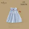 Xiafan Verano Nuevo Estilo Ropa Infantil y para Niños Pequeños Clase A, Vestido sin Mangas para Niña con Cuello Camisero y Lunares, Vestido para Bebé Niña