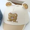 Chapéus de Bebê Fofos de Primavera Boné Versátil de Baseball Desenho de Coelho Boné de Baseball Infantil Chapéu de Sol de Verão