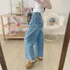 Jeans azul de nove pontos com perna reta, novo modelo 2026, estilo fino de verão para mulheres, plus size, caimento solto, calça pantalona para mulheres baixinhas