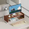 Elevador de escritorio de computadora con cajones para almacenamiento de oficina, soporte de monitor de escritorio y base elevada