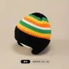 Gorros para Niños, Gorros de Punto Otoño e Invierno para Niñas, Gorros de Punto Estilo Coreano, Gorros de Lana Coloridos, Gorros Cálidos con Protección para Orejas para Bebés Niños, Modernos