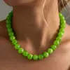 Han Zhi Shang Transfronterizo Europeo y Americano Xi Yin Más Vendido Collar de Acrílico de Colores para Mujer Creativo de Nicho con Sentido del Diseño Collar para Mujer