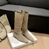 Versión de Piel de Vaca~Nuevas Botas Cuadradas Apiladas de Estilo Retro para Mujer, Nuevo Estilo Otoño e Invierno 2025, Botas de Montar de Cuero Genuino hasta la Pantorrilla con Aumento Oculto de Altura