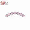 Brinco de Stud de Titânio F136 Sete Pedras com Zircônia Stud de Osso da Orelha Stud de Lábio Stud de Orelha G23 Brinco de Rosto Sorridente Joias para Piercing