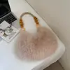 Bolsa de Felpa Transfronteriza para Mujer, Gran Capacidad, Nuevo Estilo Otoño e Invierno 2026, Bolso de Piel para Hombro y Axila, Bolso Dumpling de Gama Alta