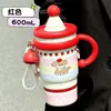Taza isotérmica de acero inoxidable KT316 de dibujos animados linda, diseño de alta calidad, gran capacidad, con pajita y asa, portátil, y perfecta para mantener las bebidas frías