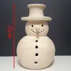 Muñeco de nieve de terracota transfronterizo Muñeco de nieve de resina de color retro Decoración navideña Mesa Muñeco de nieve navideño