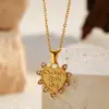Collar Chenhe de Acero de Titanio para Mujer, Diseño que No se Desvanece, Colgante de Cadena, Joyería de Cadena para Clavícula de Acero Inoxidable, No se Desvanece en Verano